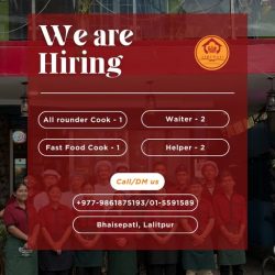 Join team at Tirupati Café & Restaurant