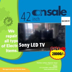 42 inch SONY TV  @ Rs28,000/-